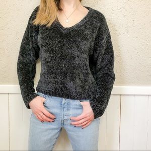 Crushed velvet sweater